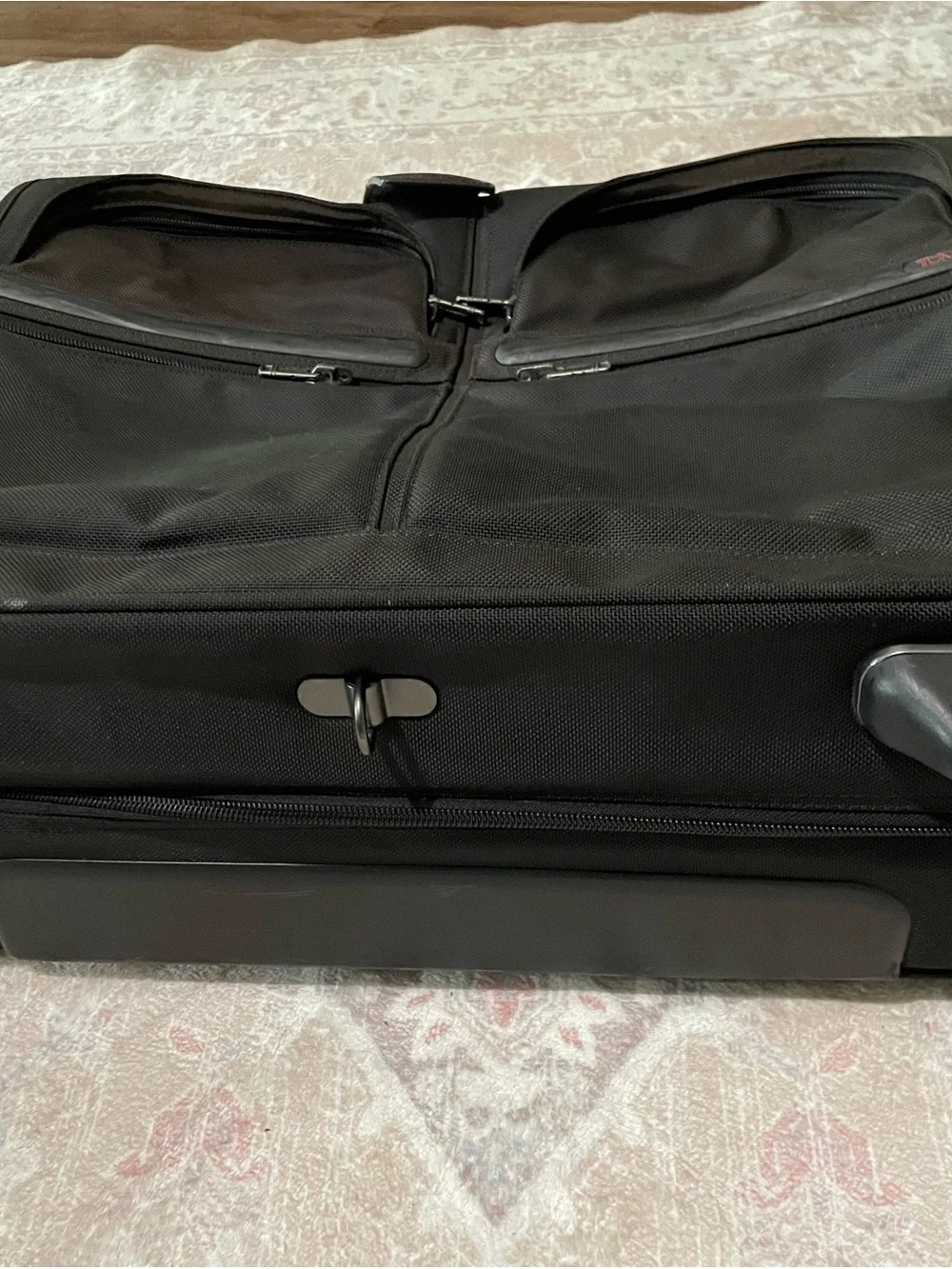 Tumi Black Rolling Garment Bag with Front Zip Pockets